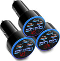 90W 5-Port USB C Car Charger, OKRAY 3-Pack Super Fast Charging PD30W 12v Cigarette Lighter Adapter USB-C&USB-A Multiport Car Phone Charger with Volt Meter for iPhone 17 16 15 14, iPad, Galaxy S25 A16
