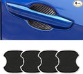 4Pcs Car Door Handle Stickers, 3D Carbon Fiber Texture Auto Door Cup Protective Film, TPU Scratch Protector Cover Guard Pad, Vehicle Door Bowl Paint Cover for Most Models(3.74''×3.93'')