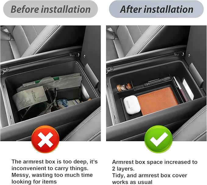 SKTU 2024 2025 2026 Santa Fe Accessories Center Console Organizer for 2024 2025 2026 Hyundai Santa Fe Console Tray 2024 2025 2026 Santa Fe Middle Console Organizer with Coin Holder