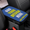 Personalized Auto Center Console Armrest Cover Custom Custom Photo Text Logo Universal Fit Soft Comfort Center Console Armrest Cushion for Car Seat Handrail Box, Royal Blue