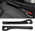USSDE Car Gap Filler, Dual Slot Car Seat Gap Organizer 2 Pack, Universal Fit Soft Car Seat Crack Gap Filler Between Seat and Console Stop Things from Dropping (Style A)