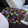 Dreaweet Dog Paw Center Console Armrest Pad Cover Cute Car Accessories for Women Comfy Anti-Scratch Middle Console Covers with Pockets Universal Car Armrest Storage Box Mat for SUV Trucks Sedan Van