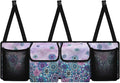 Car Trunk Organizer & Backseat Hanging Organizer with 2 Large Storage Bag & 2 Mesh Pockets,Trunk and Backseat Storage Bag for SUVs & RVs,37.01x11.81 inch,Purple Mandala Floral