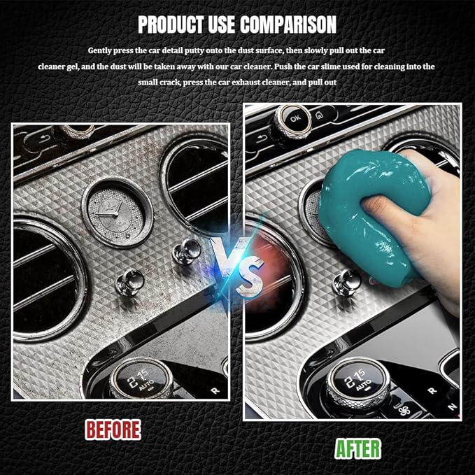 Car Cleaning Gel, Car Cleaning Supplies, Car Cleaning Putty, Universal Car Cleaning Kit Auto Detailing Tools Car Accessories Fit for Automotive, Keyboard, Camera, Printers (Blue, 2PCS)
