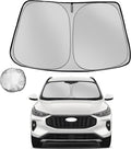 Fonowka Windshield Sun Shade for 2020-2025 Ford Escape Foldable Sun Sunshade for Car Front Window Blocks UV Rays and Heat Automotive Interior Protector Custom Fit Accessories