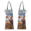 ALAZA Hanging Car Trash Bags Garbage Bag Trash Can for Back Seat Small Cow Cattle 2 Washable Storage Bag Retractable 2 Pack