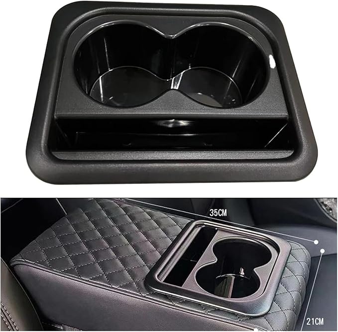 Car ABS Cup Holder Auto Armrest Box Cushion Pad Center Console Storage Rear Seat Interior Accessories