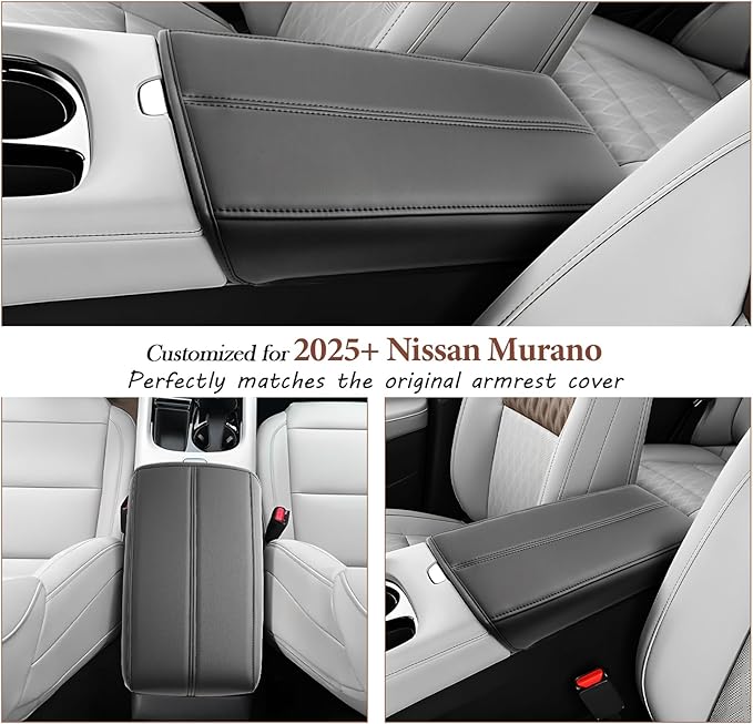 SKTU for 2025 2026 Nissan Murano Armrest Cover for 2025 2026 Nissan Murano (SV/SL/Platinum) Center Console Cover Nissan Murano 2025 2026 Accessories 2025 2026 Murano Center Console Cushion Durable