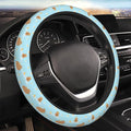 Capybara and Oranges Steering Wheel Cover for Women Elastic Rubber Steering Wheel Universal 15 Inch Fit for Cars, Auto, SUVs