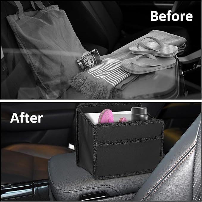 Car Back Seat Organizer, Hanging Backseat Car Organizer, Collapsible Back Seat izers and Storage Box, Trash can, Travel Bag Accessories for Kids & Adults - Large