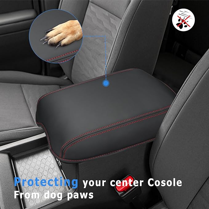 INTGET Center Console Cover for 2022 2023 2024 2025 2026 Nissan Frontier Accessories Leather Middle Console Cover Arm Rest Lid Replacement for Nissan Frontier Pro 4X Accessories S/SV/PRO-X/SL/Hardbody