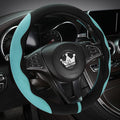 Luxury Suede Steering Wheel Cover for Cars, Soft Leather Padded Wheels Cover for F150, Trucks, Jeep, Van, Auto Thin Large Car Handle Cover, Universal Fit, Anti Slip, 15.2-16in, Green