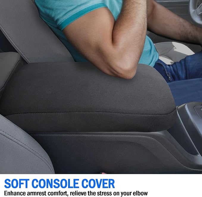 Center Console Cover for Chevy Colorado/GMC Canyon 2015-2022, Soft Neoprene Middle Console Cover for Colorado/Canyon 2015 2016 2017 2018 2019 2020 2021 2022 Interior Accessories