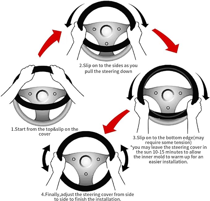 Sea Turtle Steering Wheel Cover Anti-Slip,Sweat Absorption Universal 15 inch Steering Wheel Covers Cute car Accessories for Men Women