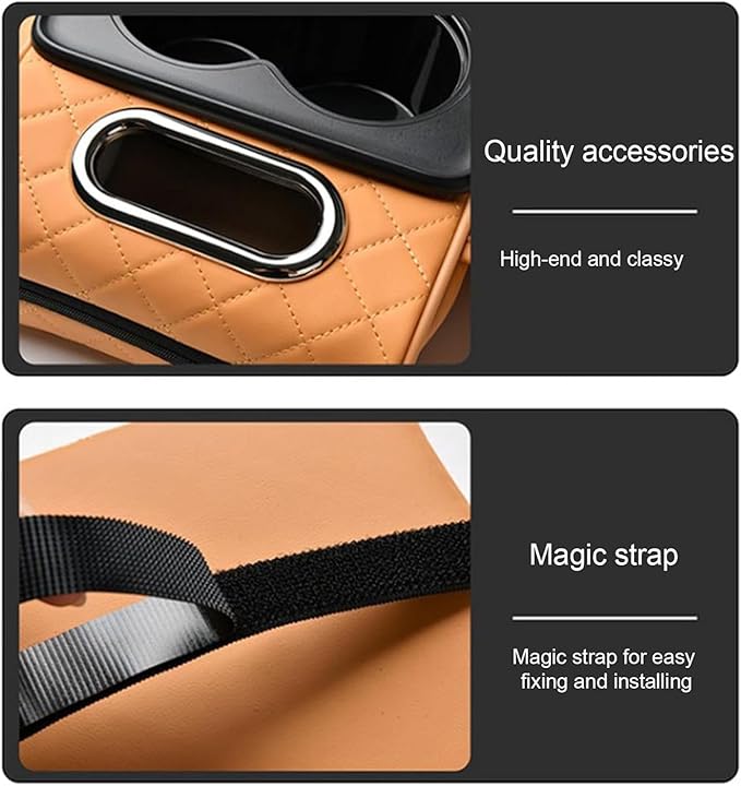Car Armrest Cushion for Honda Pilot 2023 2024 2025, Leather Arm Rest Cover Center Console Armrest Pillow Armrest Storage Box Pad Multifunctional Accessories Interior Organizers,E/Beige
