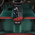 Custom Personalized Floor Mats for Cars，Luxury Full Coverage All Weather Car Floor Mats，Anti-Slip Leather Car Mat Set ，Custom Floor Mats for 99% of Cars, Trucks & SUVs (Green)