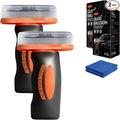 2 Packs Handheld Glass Oil-Film Remover, Car Glass Cleaner Oils Film Cleaning Brush, Q4 Glass Guard Windshield Cleaner & Oil Films Remover Emulsion Coating for Cars Window, Crystal Clear View