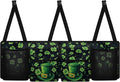 CLOHOMIN Green Hat Car Trunk Organizer for Sedan Green Leaf Car Organizers and Storage with 4 Pockets Hanging Back Seat Organizer St. Patrick's Day Car Storage Accessories Interior