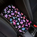 Coldinair Tie Dye Cow Print Car Center Console Pad Soft Armrest Protector Cover Universal Fit for Most Cars,SUV,Truck,Washable