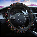 Swono Hummingbirds and Flower Car Steering Wheel Covers for Men Women,Hummingbirds Flowers Embroidery Car Accessories Decor 15" Steering Wheel Cushions Comfort Grip Neoprene Stretch-On Anti-Slip Case