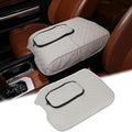 Aunginsy Leather Center Console Armrest Cover Compatible with Toyota Tundra 2014-2021, Car Middle Console Cushion Lid Pad Waterproof Protector, Armrest Seat Box Cover with Storage Bag Accessories