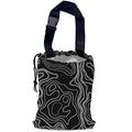NHNXHWIA Vintage Heights Lines Map Car Garbage Bag,Waterproof Small Car Trash Bag Hanging Back of Seat,Drawstring Hanging Car Trash Bag with Adjustable Buckle for Car Accessories