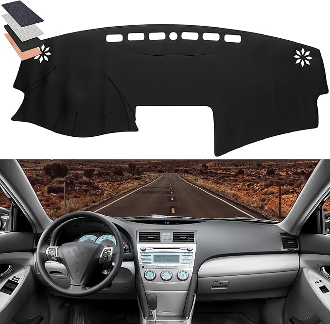 BDFHYK Dash Board Cover PU Dashboard Mat Pad Sun Protection Anti-Vertigo Mat Blanket Compatible with Toyota Camry 2007-2011
