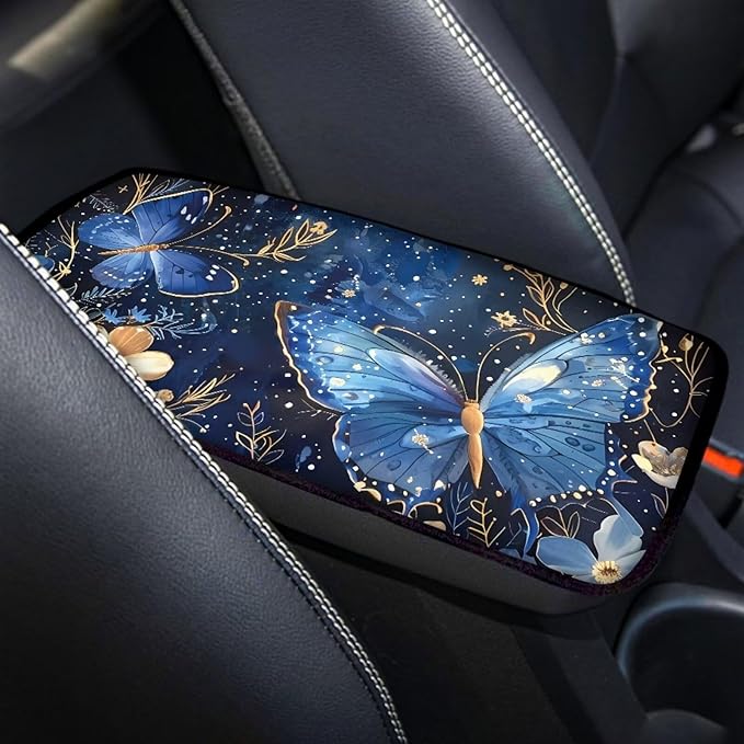 Biyejit Car Center Console Armrest Cushion Cover Pad Car Interior Decor Accessories Universal Fit for Sedan, Truck, SUV