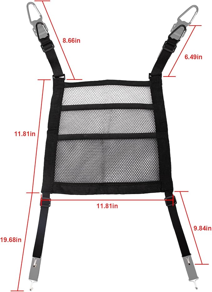 3 Layer Car Mesh Organizer Between Front Seat Backseat Mesh Storage Net Kid Dog Pet Barrier Car Net Pocket Handbag Tissue Purse Holder for SUV, Van