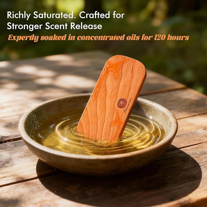 Car Air Freshener - Wood Air Freshener for Visor Clip - Long Lasting Car Odor Eliminator - Vehicle Scent Diffuser - Variety Scent Refill (2 Packs Refill, Cologne, NO CLIP)