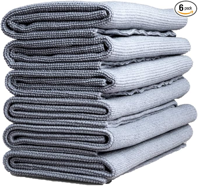 Adam's Polishes Edgeless Microfiber Utility Towel - Edgeless Microfiber Design with Tight Weave Fibers - Great All Purpose Detailing Towel (6 Pack)