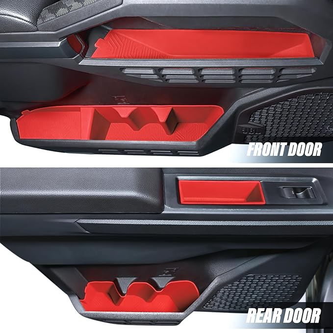 bgucar Interior Silicone Liner Insert Custom Fit for Tacoma 2024-2026, Silicone Organizer Tray for Tacoma Gen 4th Double Cab only - Fully Covered - for Tacoma Accessories