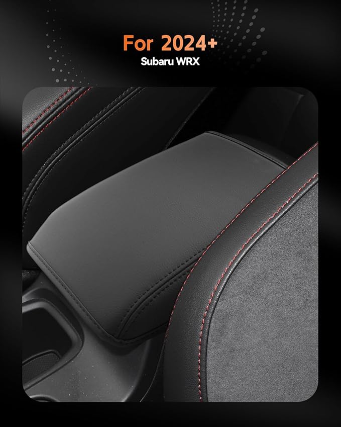 CDEFG for Subaru WRX 2024-2025 2026 Center Console Cover Armrest Box Cover for WRX (Premium, Limited, tS, GT) Accessories Console Arm Rest Protector -Only Fit 6 Speed Manual