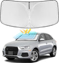 for Audi Q3 2013-2018 Windshield Sun Shade - 4 Layers Car Sunshades for Front Windows Shade Cover Custom Fit Q3 Sun Visor 240T Retractable Shade Blocks UV Rays Car Accessories