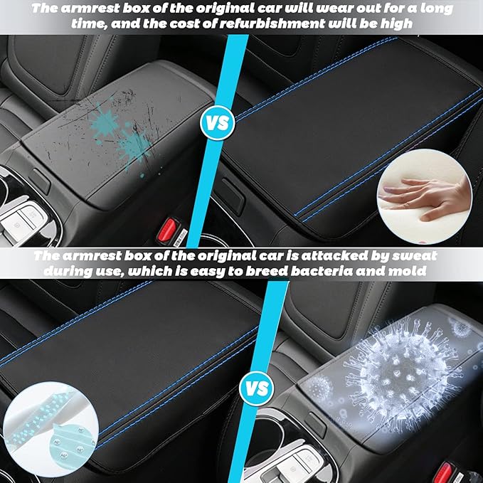 SHAOHAO Car Armrest Cover for 2022 2023 2024 Hyundai Santa Cruz Accessories 2022 2023 2024 Santa Cruz SE/SEL/Night/SEL Premium/Limited Center Console Cover Armrest Protector Elbow Arm Rest Comfort Pad