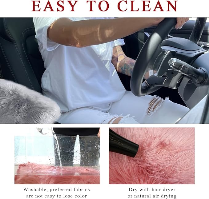 Car Center Console Cover Pad, Fluffy Middle Console Pad Armrest Seat Box Cover, Universal Furry Arm Rest Decoration Protector for Car Truck SUV, Interior Car Accessories (Gray)