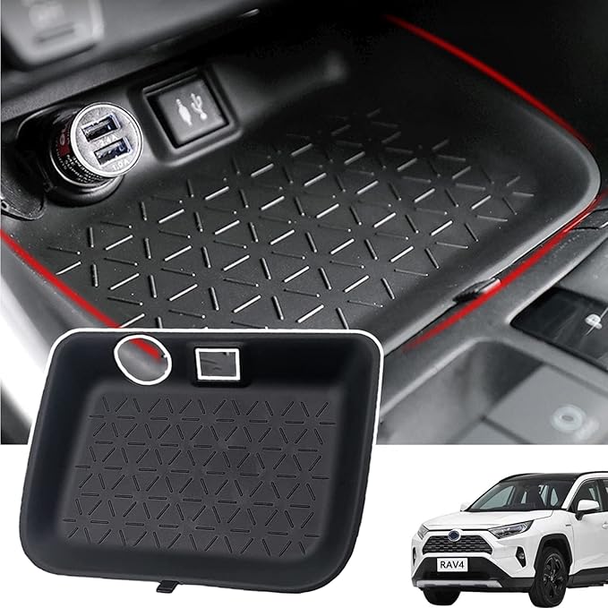 CUCHIYUN for RAV4 Center Console Organizer Tray Compatible with Toyota RAV4 2023 2022 2021 2020 2019 Accessories, Interior Accessories, Gear Shift Tray Organizer Insert Tray