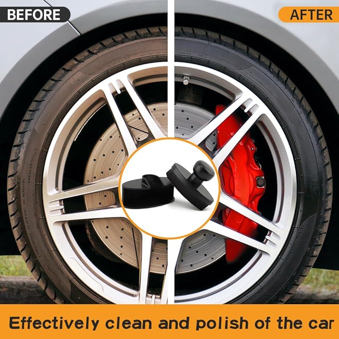 Tire Shine Applicator Brush Kit Large Vegan Tire Dressing Applicator with Car Interior Detailing Brush for Vehicles Tire Shine Polish Wax and Car Interior Cleaning