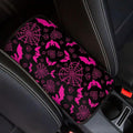 Dreaweet Purple Center Console Armrest Pad Cover Goth Car Accessories Interior Middle Console Cover Anti-Scratch Comfort Car Armrest Storage Box Mat,Love Heart Spider Web and Bats Decor