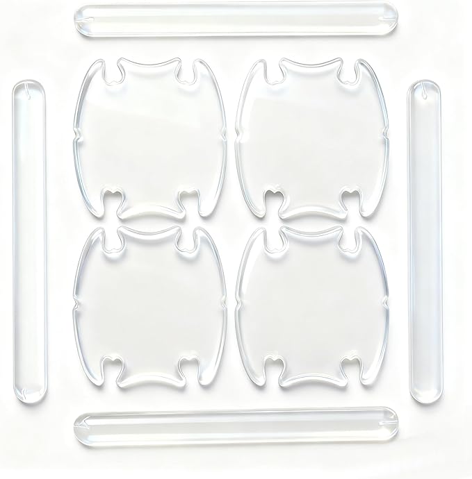 8PCS Clear Car Door Handle Protector – Transparent Anti-Scratch PET Film Stickers, Waterproof Adhesive Guard for Door Bowl & Rear View Mirror, Universal Paint Protection for Cars, SUVs, Trucks, Sedans