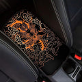 Suobstales Japanese Dragon Print Car Armrest Pad Soft Center Console Arm Rest Protector Cover Universal Car Interior Accessories Decoration