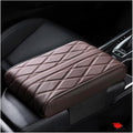 Mandark Car Center Console Cover, Soft Leather Memory Foam Automotive Armrest Seat Box Cushion Pad, Waterproof Comforable Vehicle Arm Rest Mat Accessories, Universal for RV, SUV, Truck (Coffee)