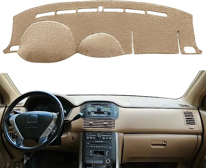 Dash Cover Mat Custom Fit for Honda Pilot Dashboard Cover Cap Pad Carpet Protector F204 (Beige)