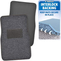 Motor Trend Premium Inter-Lock Backing Carpet Car Floor Mats - Front & Rear, Thick & Durable Auto Protection, Fits Most Cars Truck SUV Coupe Sedan