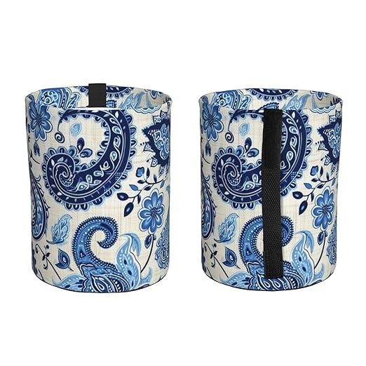 Paisley Flowers Car Trash Can Garbage Cans Foldable,Cute Hanging Car Organizer and Storage Bag Leak Proof, Auto Back Seat Trash Bin Universal for Truck, SUV, Outdoor Travel