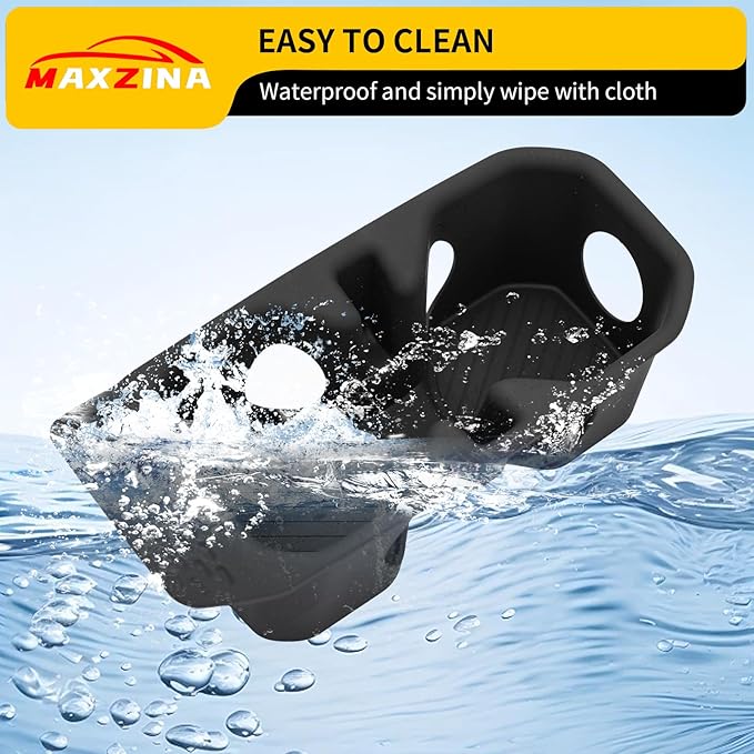 Maxzina Cup Holder Compatible with 2018-2026 Jeep Gladiator JT & Wrangler JL JLU 4XE Insert Center Console Cup Holder Soft Silicone Black Bottle Holder Interior Decoration 2025 Gladiator Accessories