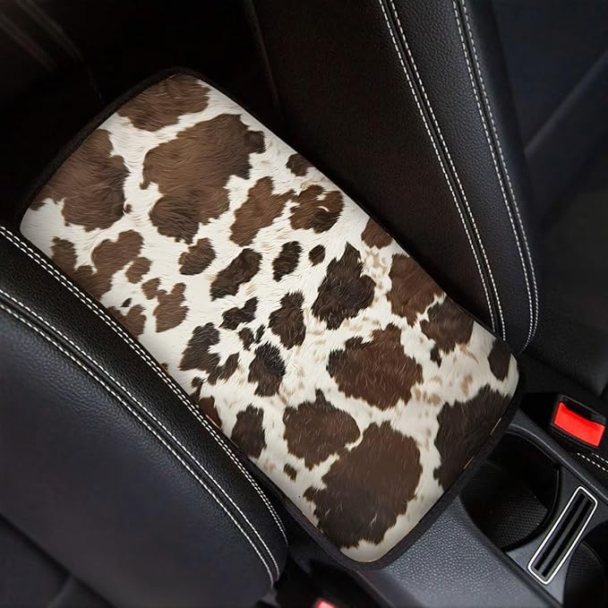 Mintutlipy Colorful Tie-Dye Automotive Center Console Cover Car Storage Box Mat Soft Breathable Car Armrest Cushion Protector