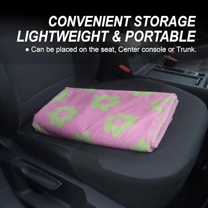 nbnhxnff Sweat Towel Car Seat Cover Protector Rear Seats for Gym Workout, Running, Swimming, Beach and Hiking, Waterproof Universal Seat Cover for Car, Trucks, Van&SUV(Pink Flower, 1pcs Rear Seat)