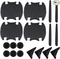 Car Door Protector-Door Handle Shielding Film, Door Dampening Pads, and Door Corner Guards for All Car Models - Noise Reduction & Anti-Scratch Solution (Black)