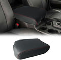 Center Console Armrest Cover for 2007-2013 Toyota Tundra, Toyota Sequoia 2008-2022, PU Leather Middle Console Lid Protector Arm Rest Cushion Anti-Scratch Thick Pad, Black Red